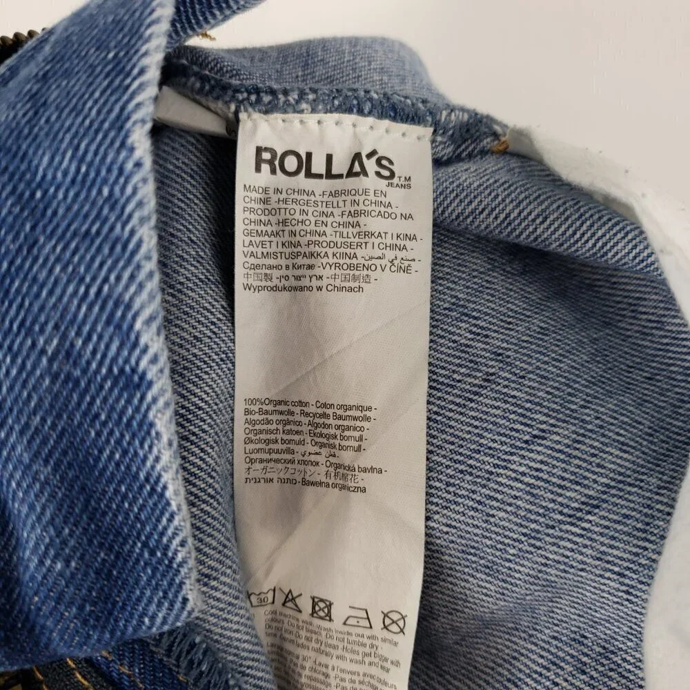 Rolla's Eastcoast Flare Jeans High Rise Distressed Medium Wash Womens Size 27